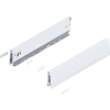 Bok MERIVOBOX 470M4502S, wysokość M (91 mm), dł.=400mm, L + P - jedwabiście biały mat