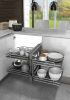 INOXA SYSTEM NAROŻNY COMPACT ELLITE TYTAN, GRAFITOWE DNO 50 SYM 839BE