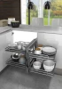 INOXA SYSTEM NAROŻNY COMPACT ELLITE TYTAN, GRAFITOWE DNO 50 SYM 839BE