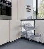 INOXA SYSTEM NAROŻNY COMBIS ELLITE CR, BIAŁE DNO 450 LEWA 846BE/SX45CB