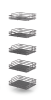 INOXA KOSZE 60 ELLITE TYTAN, GRAFITOWE DNO , MAXIMA ( 5szt ) 1860EKIT60/5T