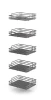 INOXA KOSZE 60 ELLITE TYTAN, GRAFITOWE DNO , MAXIMA ( 5szt ) 1860EKIT60/5T